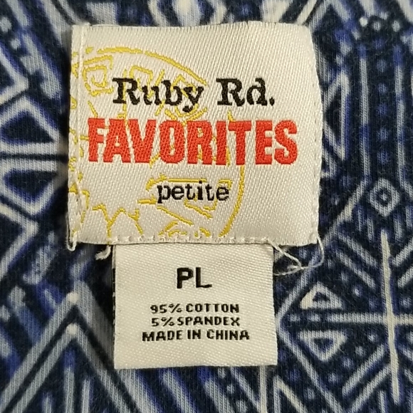 Blue and White Ruby Red Top - Picture 3 of 6